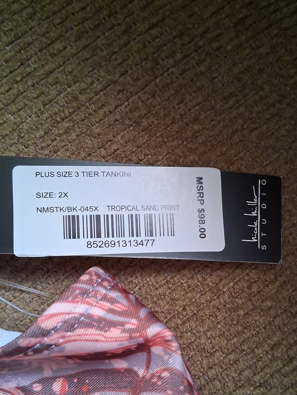 Nicole Miller 3 Tier Tankini Swimwear NWT - Picture 10 of 12